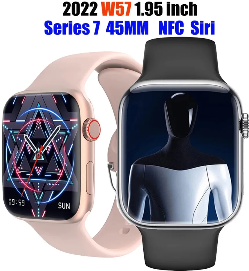 

IWO W58 W57 Smart Watch Men Passlock Always On Display Bluetooth Calls NFC SIRI Custom Watch Face 2022 New Smartwatch PK W28 PRO