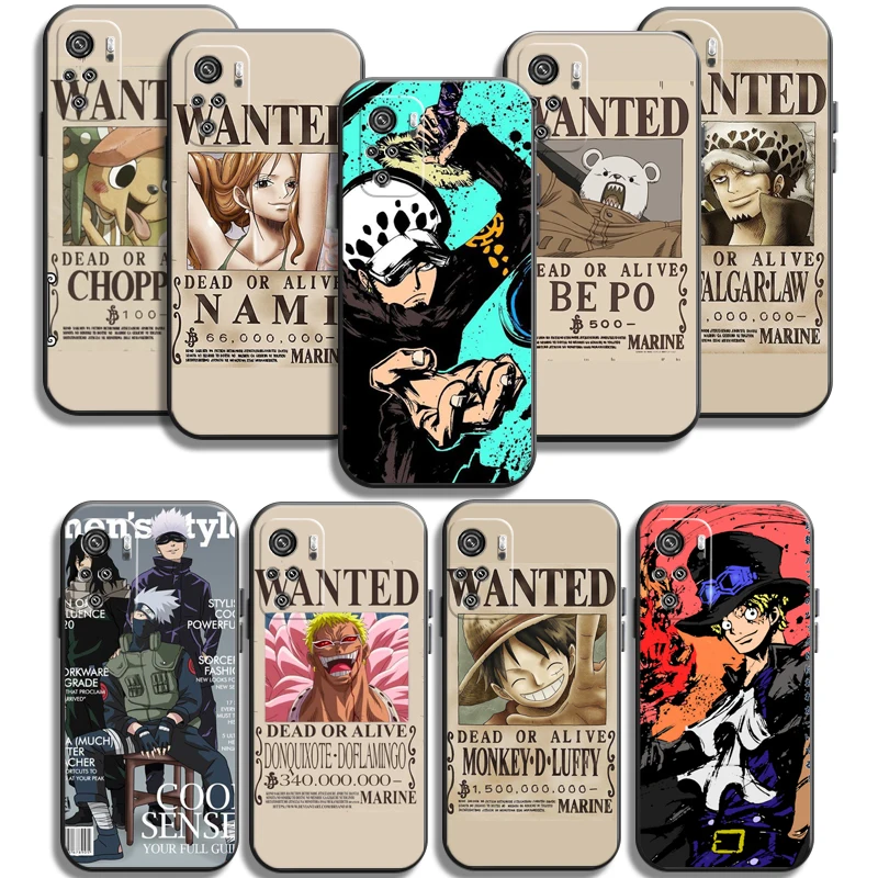 

One Piece Phone Cases For Xiaomi Redmi 10 Note 10 10 Pro 10S Redmi Note 10 5G Cases Soft TPU Back Cover Carcasa Funda