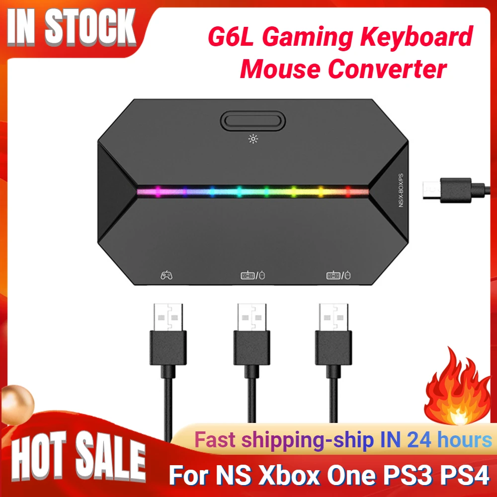 

Конвертер для игровой клавиатуры и мыши G6L, адаптер, консоль, мобильный контроллер для Nintendo Switch для Xbox One PS3 PS4, игровые аксессуары