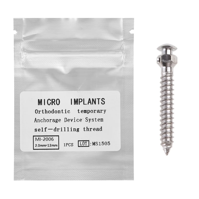 

Dental Micro Implants Screw Self Drilling Thread Orthodontic Anchorage Screws Titanium Matching Tool