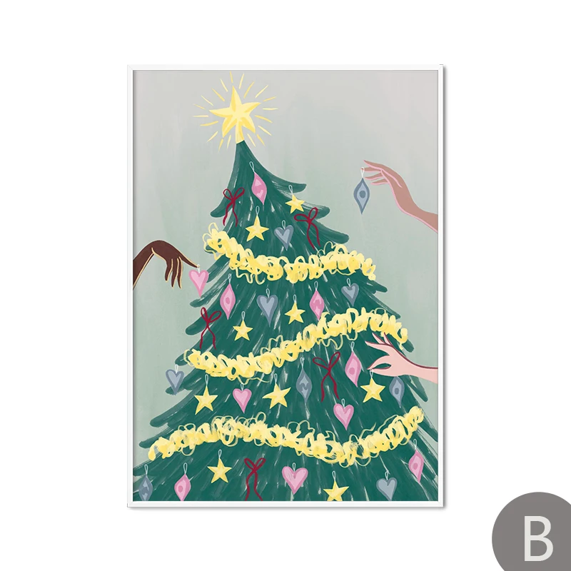 

Плакат FOOCAME Рождественский день Лебединое дерево