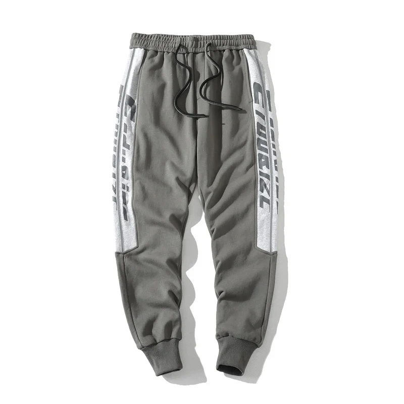 

New Arrival 2023 Sweatpants Spliced Hip Hop Spring And Autumn Trend Loose Double Color Side Printed Couple Casual Pants Men