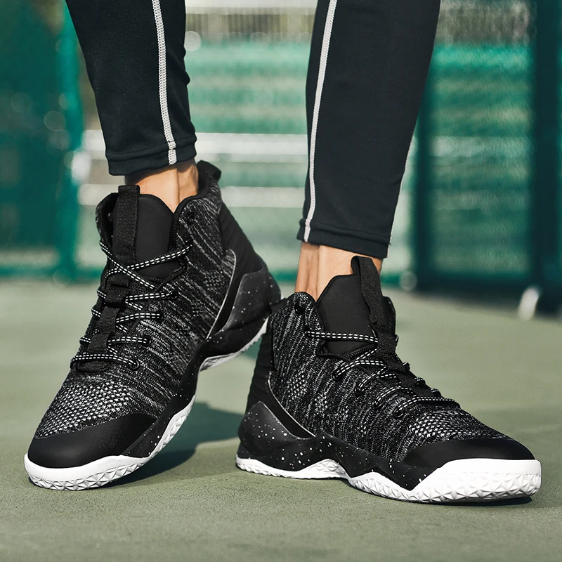 New Autumn Spring Unisex Red Basketball Shoes Men High top Sports Boy Athletic Gym Shoes Women Comfortable Breathable Sneakers