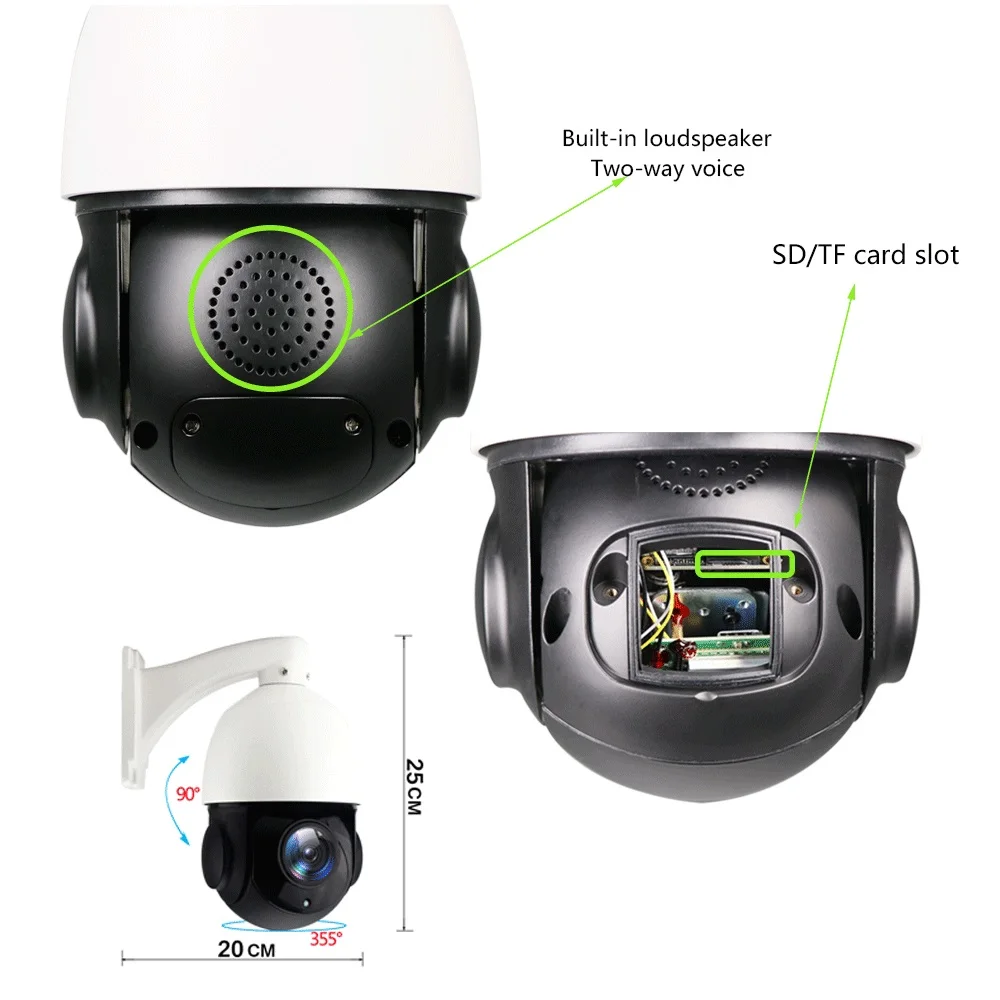 Pаспродажа IP-камера видеонаблюдения, POE, 48 В, 8 Мп, PTZ, PTZ