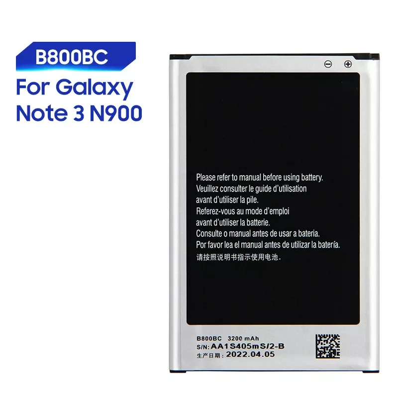 

Replacement Samsung Battery For Galaxy NOTE 3 N900 N9002 N9009 N9008 N9006 N9005 Note3 B800BC B800BE with NFC 3200mAh