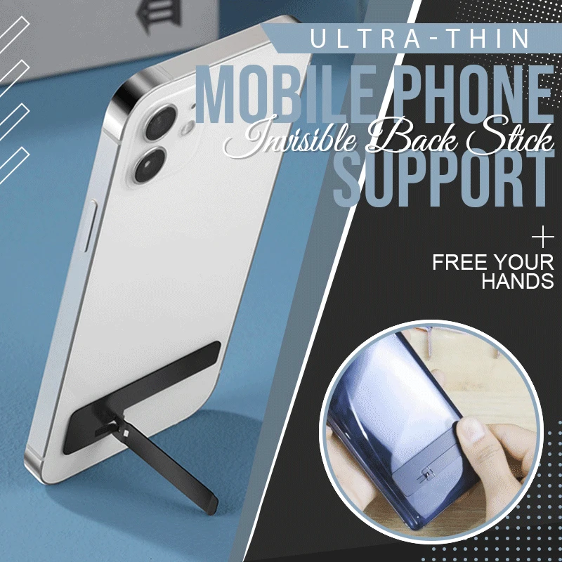 

Ultra-Thin Invisible Back Stick Mobile Phone Support Metal Durable Quick Install Phone Holder Rack for Apple Android
