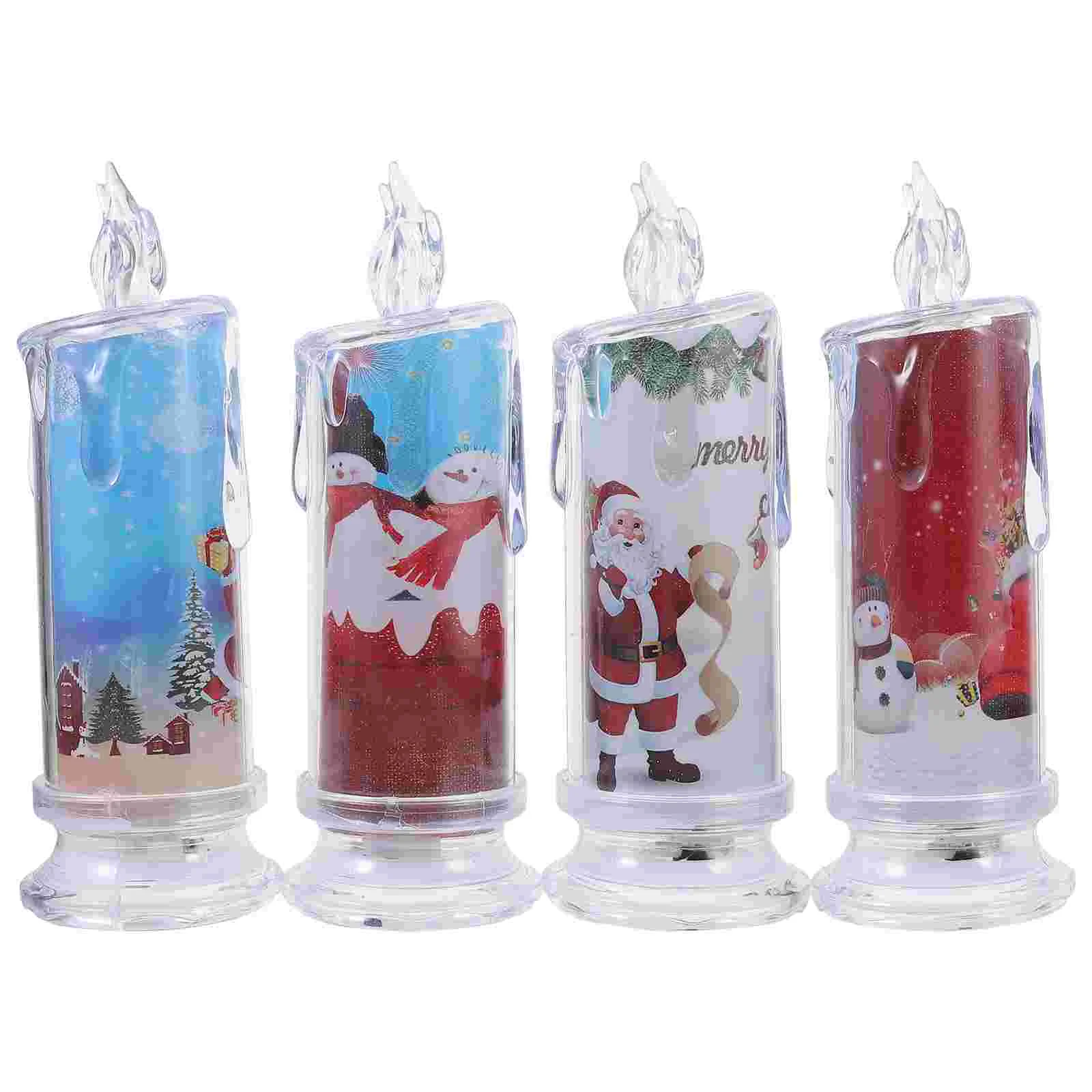 

4pcs Christmas Party LED Candles Electric Table Decoration Adornments