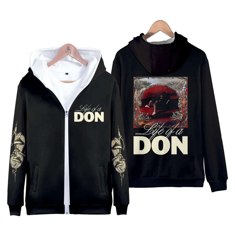 Don Toliver Merch Life Of A Don Album Zipper Sweatshirt Men Women's Hoodies Long Sleeve Harajuku Streetwear 3D Clothes Plus Size