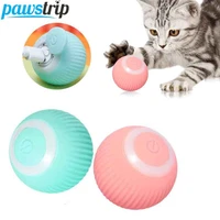 electric smart cat toys automatic rolling cat ball toys interactive for cats training self moving kitten toys pet playing toy
