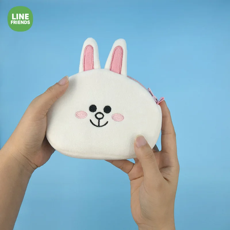 Line Friends Series Brown Bear Cute Cony Rabbit Kawaii Soft Stuffed Plush Coin Purse Toys Birthday Gift for Children |