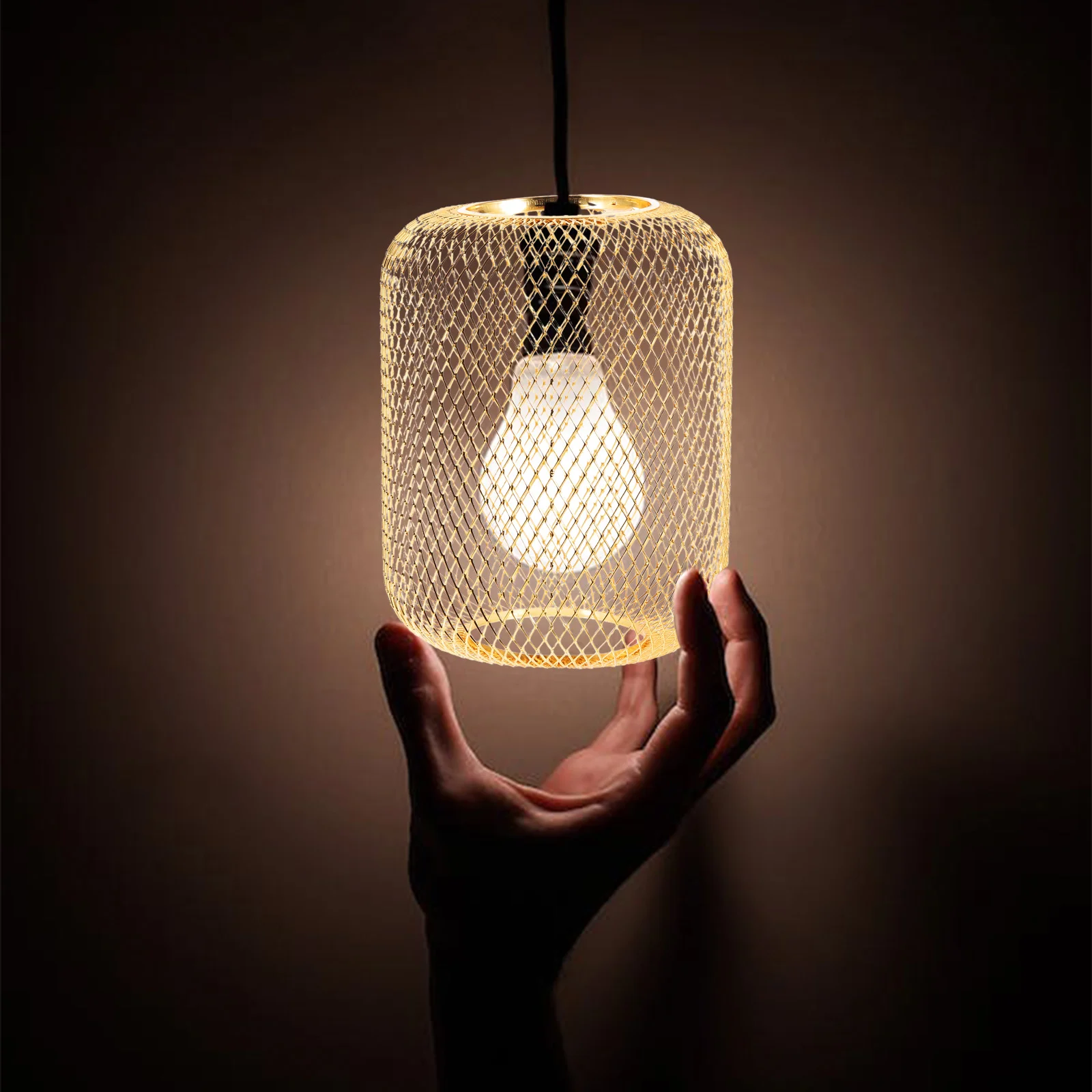 

Bulb Lampshade Exquisite Metal Hanging Pastoral Style Cover Wrought Iron Decorative Shades