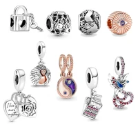 lr club 2022 ladybird new entwined heart padlock 925 sterling silver charm peacock phoenix love beads for jewelry making