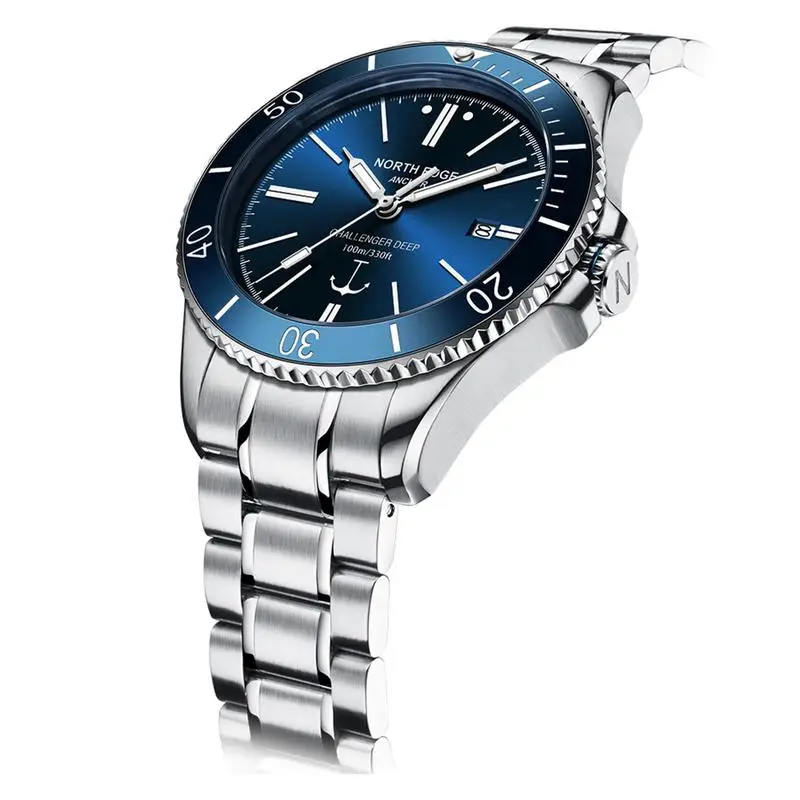 

Mens Mechanical Watch Automatic Waterproof Casual Watches Scratchproof Sapphire Glass Stainless Steel Band Watch Gift Men