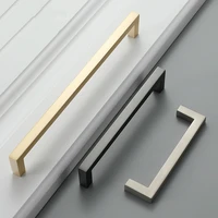 long handle modern minimalist kitchen furniture cabinet drawer pull gold zinc alloy wardrobe bedside cabinet locker knob