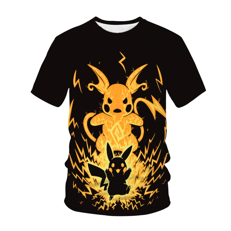 

Boys And Girls 3D Short Sleeve TShirt Pikachu Print 3D T-Shirt Girls Cartoon T-Shirt Animation T-Shirt 3-14 Years Old Streetwear