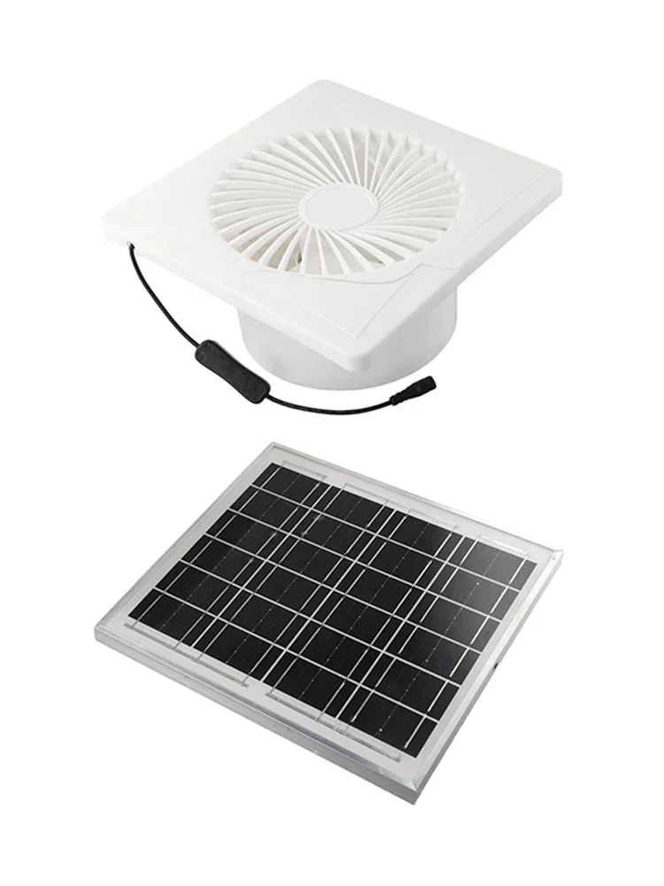 Солнечный вентиляционный вентилятор 12 В для стулки настенный энергосберегающий