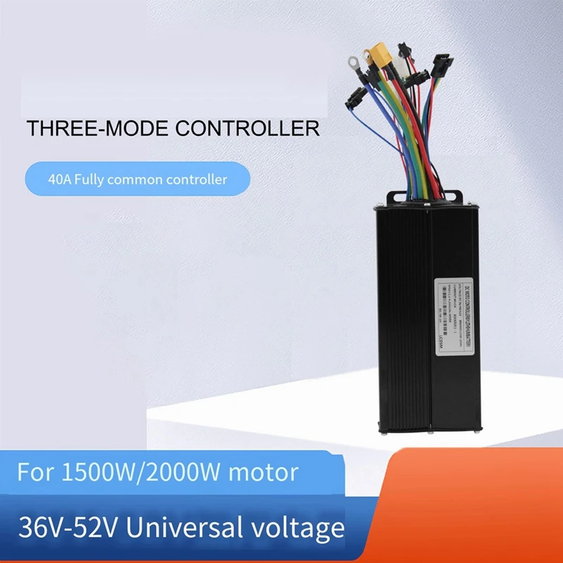 Высокомощный бесщеточный контроллер 40 А 1500/2000 Вт с тремя режимами для 36/48/52 в Ebike и