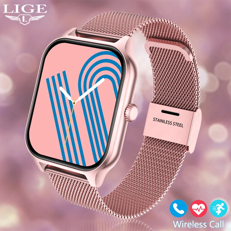 Спортивный фитнес-браслет LIGE с голосовым помощником