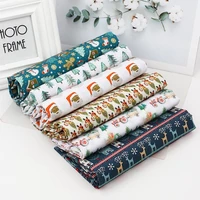 jojo bows christmas theme polyester cotton cloth fabric printed sheets diy craft home textile dress apparel sewing 45145cm 1pc
