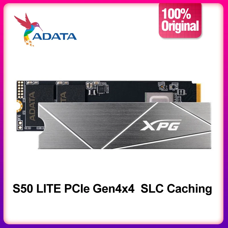 ADATA XPG GAMMIX S50 Lite PCIE GEN4X4 M.2 2280 твердотельный накопитель 1 ТБ SSD Стандартный для ноутбука, настольного ПК, жесткий диск