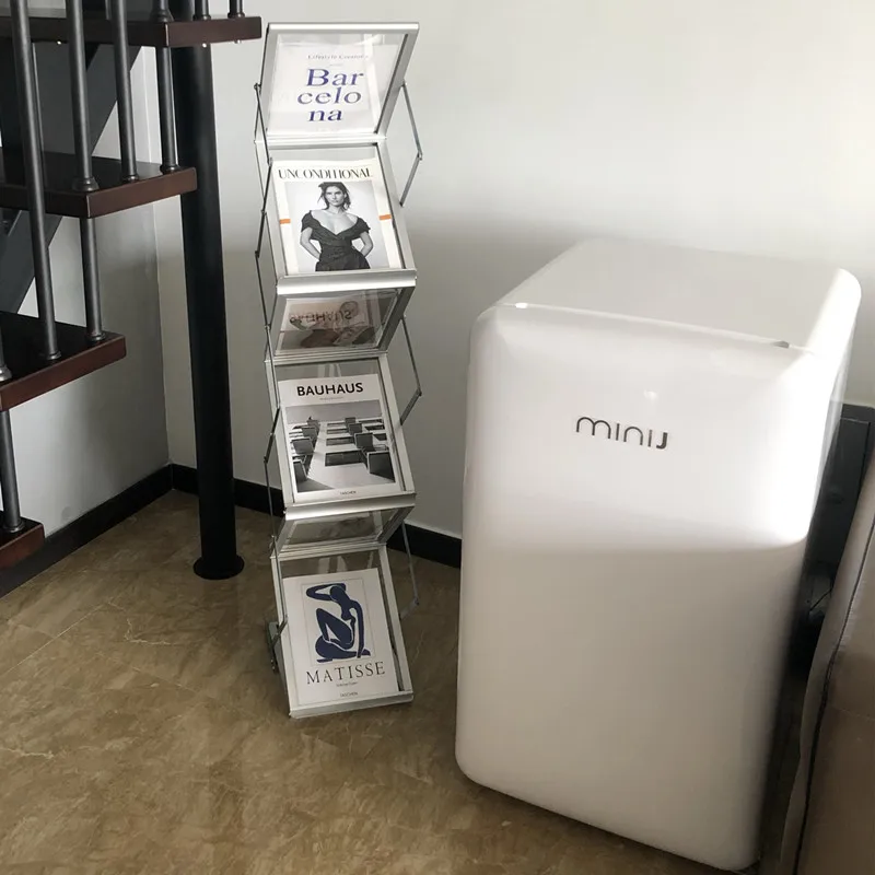 

Wuli Nordic Folding Bookshelf Home Vertical Floor-to-ceiling Magazine Rack Floor-to-ceiling Creative Art Storage Shelf
