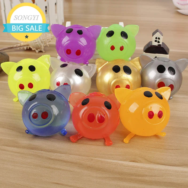 1Pcs Jello Pig Cute Anti Stress Fidget Splat Water Pig Ball Vent Toy Venting Sticky Pig Squishy Antistress Relief Funny Gift