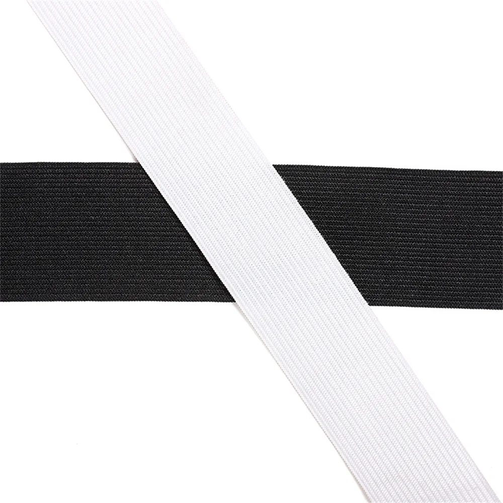 Эластичные ленты шириной 10 ярдов ширина от 55 мм до 80 белые черные для одежды брюк