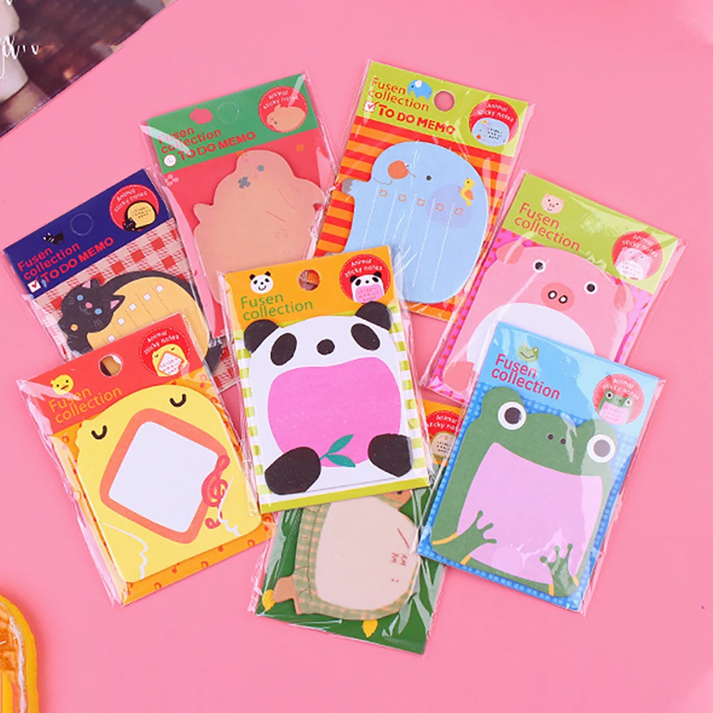 

1pcs 20pages Post-it notes cute animal shape post-it notes students stationery stickers can be torn office supplies Notebook