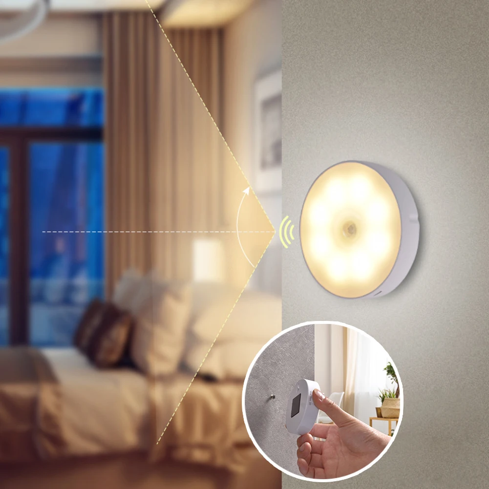 

LED Stair Aisle Lighting Children's Chambre Lamps Bedside lamp Motion Sensor Bedroom Decor Night Light USB Charging