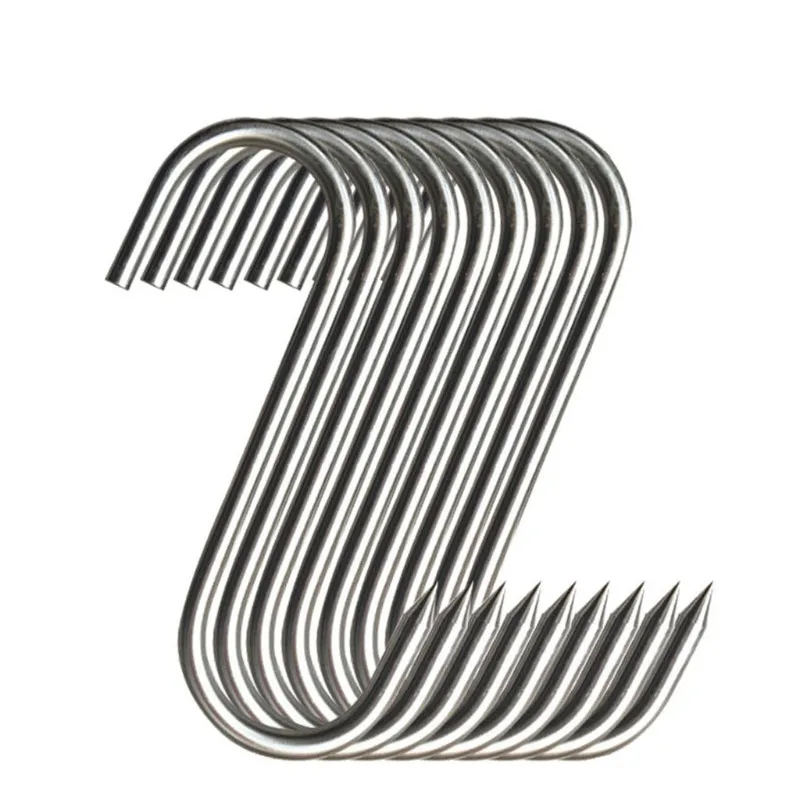 

Sharp 20pcs/set Hanging Clothes Meat Stainless Hooks Utensil With Shop Baking Hooks Kitchen Steel Butcher Tools Hanger Tip For