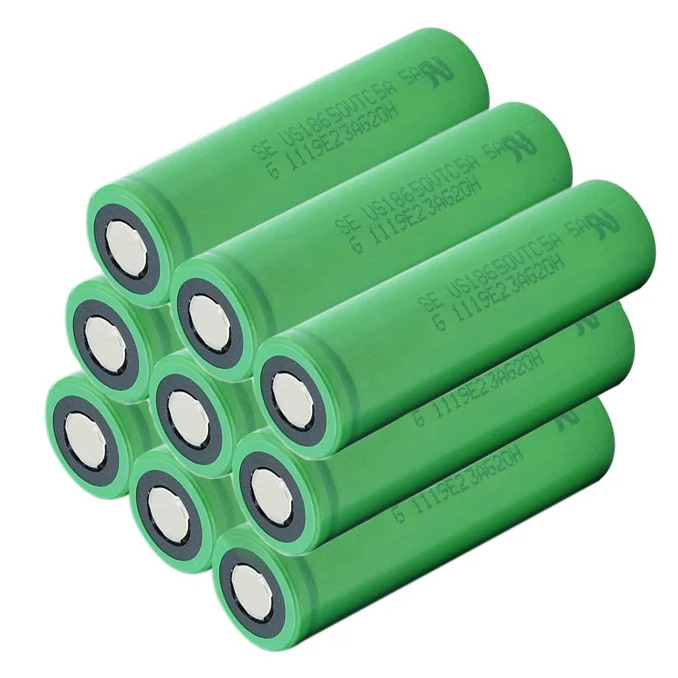 100% Оригинальная перезаряжаемая литий-ионная батарея VTC5A 18650 2600mAh 3.7V SONY 25A 18650.. Плоская кнопка сверху включена.
