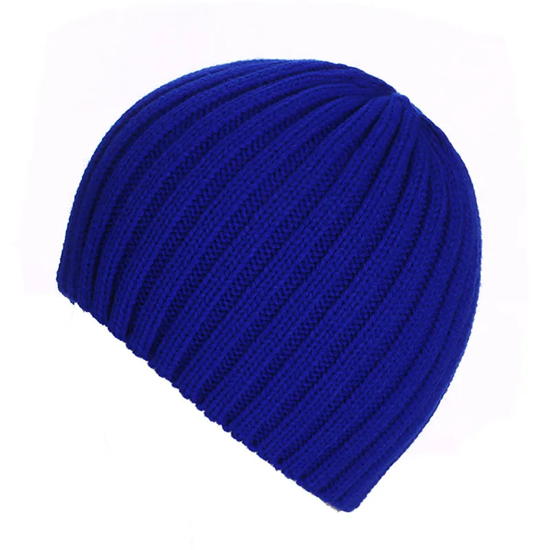 

652F массивная женская и мужская зимняя теплая вязаная шапка с черепом, берет, мешковатая вязаная шапка, унисекс, шапка