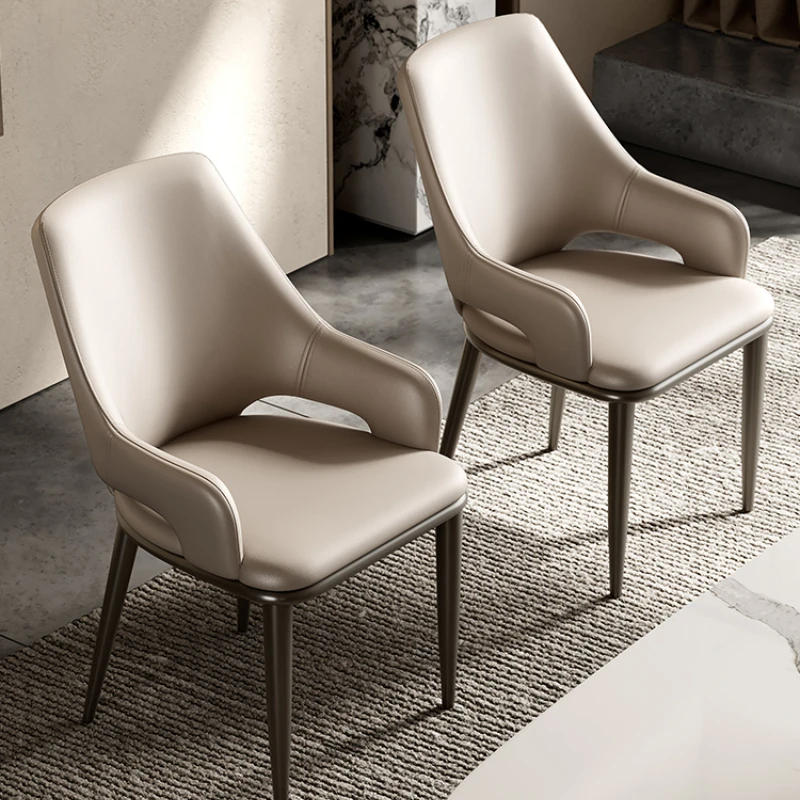 

Modern PU Leather Dining Chairs Luxury Nordic Living Room Leisure Stools Dining Chairs Kitchen Fashion Dining Room Furniture