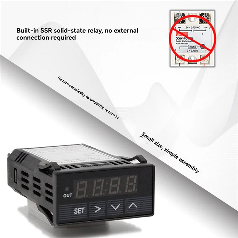 Фото ABUG-XMT-7200 Встроенное твердотельное реле 5А XMT7100 PT100 ENAIL Блок контроля температуры №3