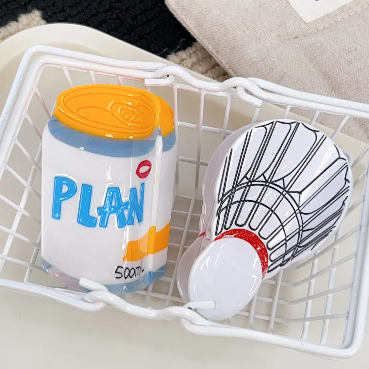 BYL новые заколки для волос бадминтона и напитков ручной работы из ацетата