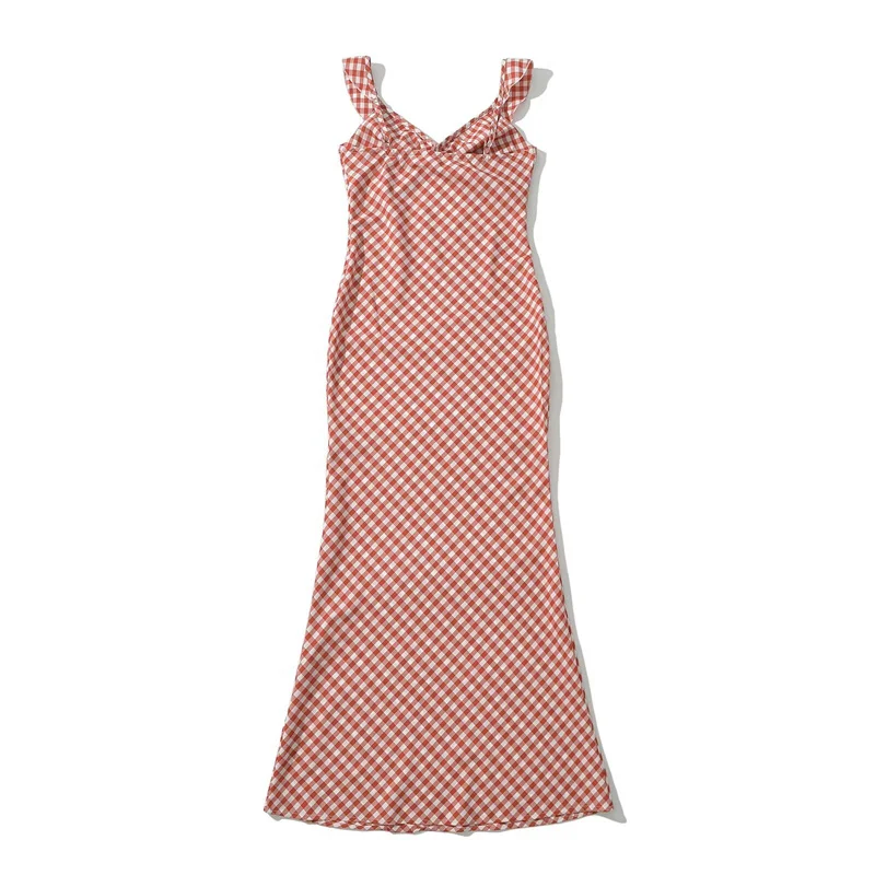 Женское платье-футляр без рукавов KEYANKETIAN летнее клетчатое платье-миди в