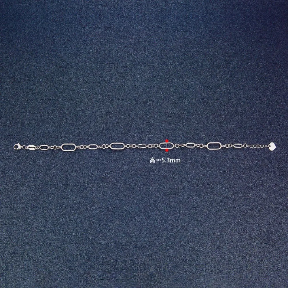 Цепочка Из натуральной чистой платины 950 Женский резной браслет на удачу