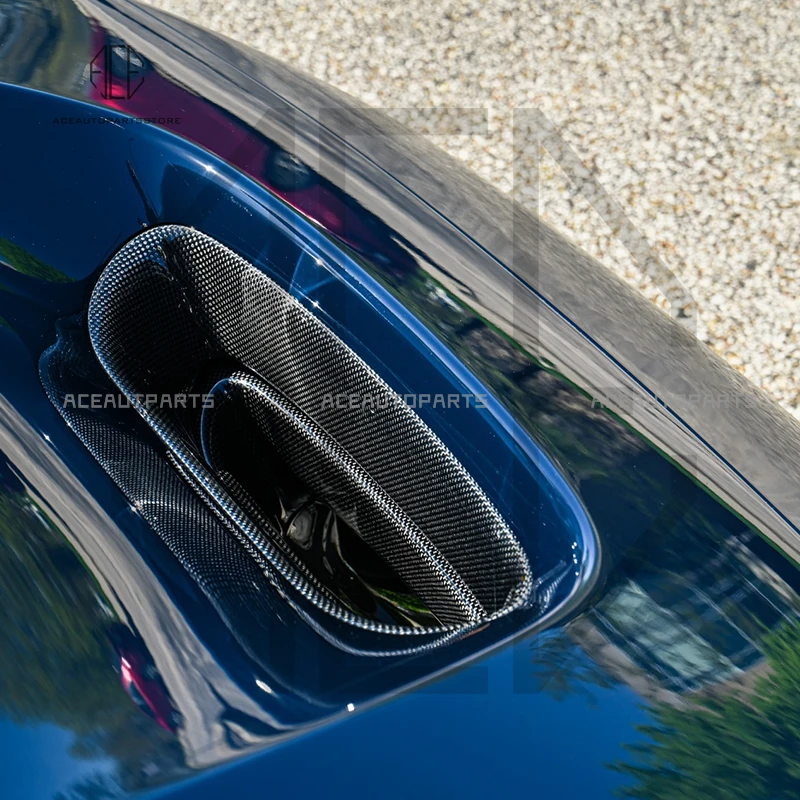 Фото Передние совки из сухого углеродного волокна для Ferrari F8 Tributo Spider V8, передняя крышка багажника, центральная вентиляционная крышка, автоаксессуары №1