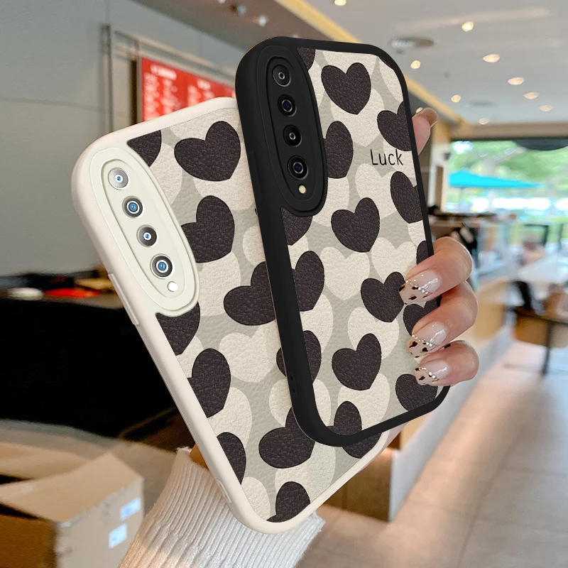 

Black and White Love Lambskin Phone Case for Xiaomi Mi 10 5G 10 Pro 5G 11 Lite 4G 5G NE 11T Pro 12 Pro Lite Mi 8 Lite SE 9