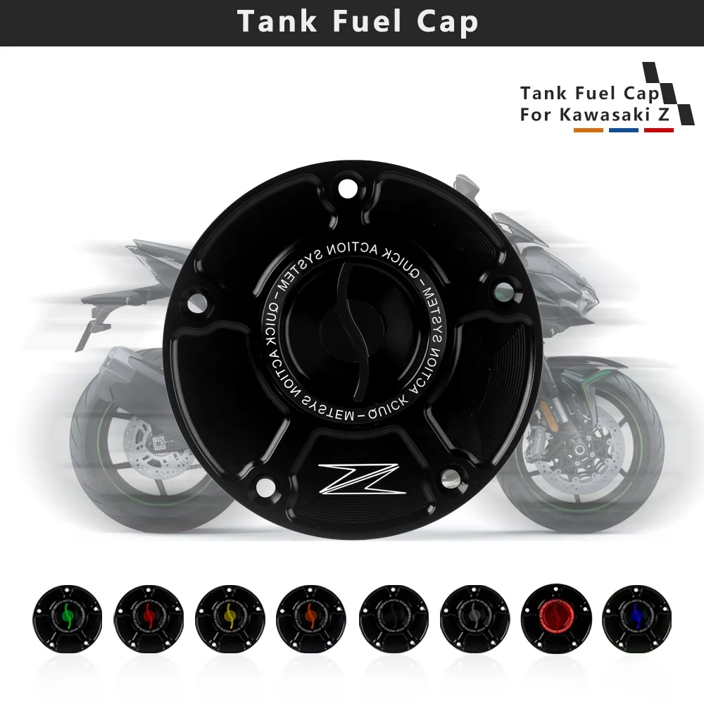 

Аксессуары для мотоциклов Новинка для KAWASAKI ZX-10R / RR Z1000 / SX / R ZZR1400 ZX6R ZX10R RR ER6R CNC крышка топливного бака без ключа для масла и газа