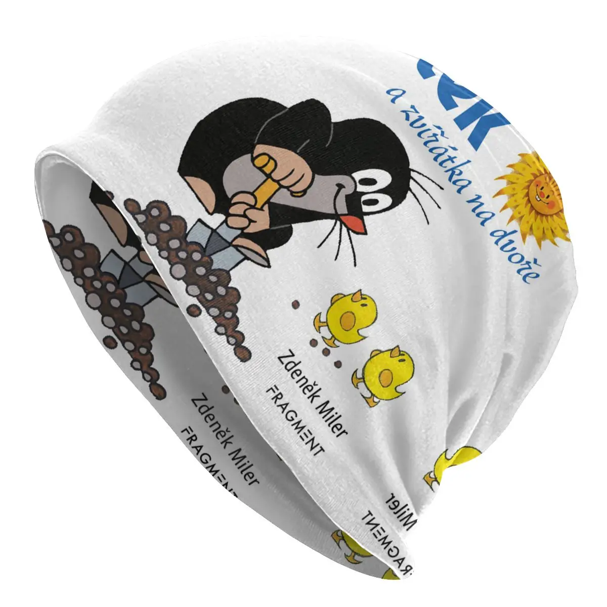 

Зимняя теплая шапка унисекс, мужские вязаные шапки, милые шапки в стиле хип-хоп Krtek, облегающая шапка, лыжная шапка, Мультяшные комиксные шапки