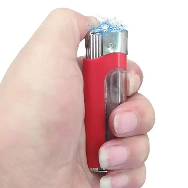 

Tricky Lighter Prank Electric Shock Lighter Toy Shake Hands To Frighten Stress Relief Toy Fun Tricky Props Halloween Scare Prank