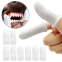 12pcs pet two finger brushing finger cots puppy teeth oral cleaning tool kitten finger toothbrush pets care accessories supplies