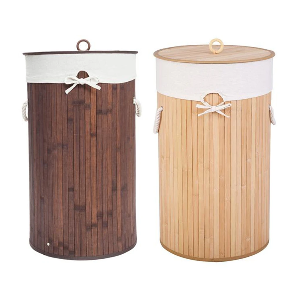 

Storage Basket Clothing Linen Dirty Clothes Toy Box Barrel Type Household Underwear Foldable Sundries for Bedroom
