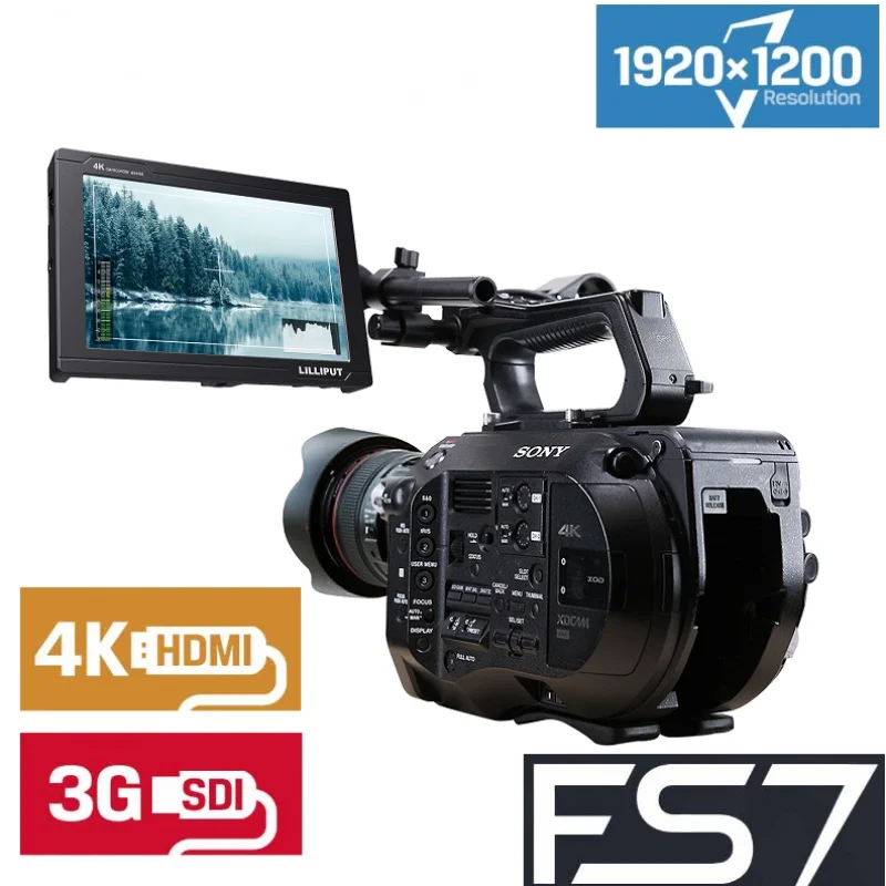 

LILLIPUT Full HD 7" 4K HDMI 3G-SDI SLR Micro Single Camera Monitor FS7
