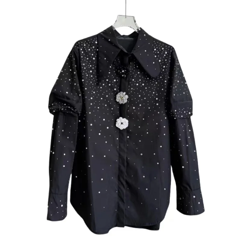 Роскошные стильные высококачественные хлопковые рубашки и блузки с длинными