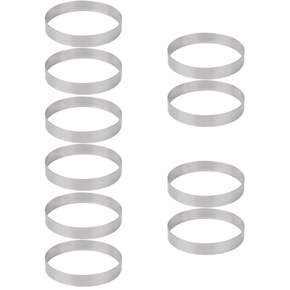 

10 pcs Stainless Steel Pizza Rings Pie Cake Round Rings Pizza Saucing Tool