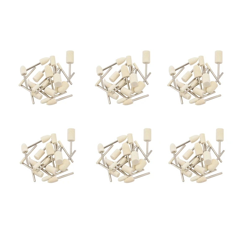 

120Pcs Wool Felt Mounted Mandrel Polishing Buffing Wheels Grinding Bits Grinder Head Polish Rotary Tool - 1/8 Inch Shank