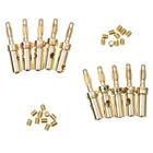 YT 20 шт. красный + черный медный 4 мм разъем типа банан с изолированным штекером, разъем типа банан для мужчин, неизолированные разъемы типа банан