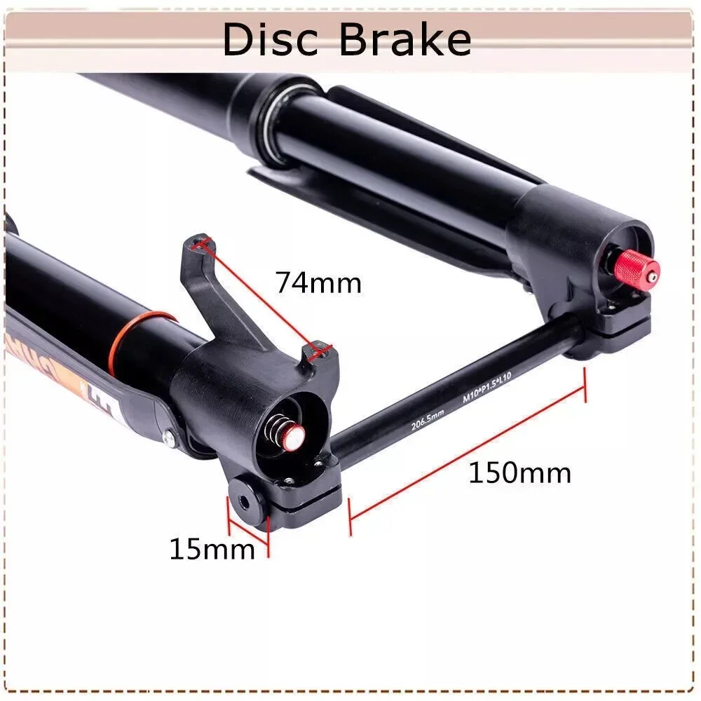 Вилка для электровелосипеда BUCKLOS 20*5 0 электрическая Велосипедная вилка 15*150 мм